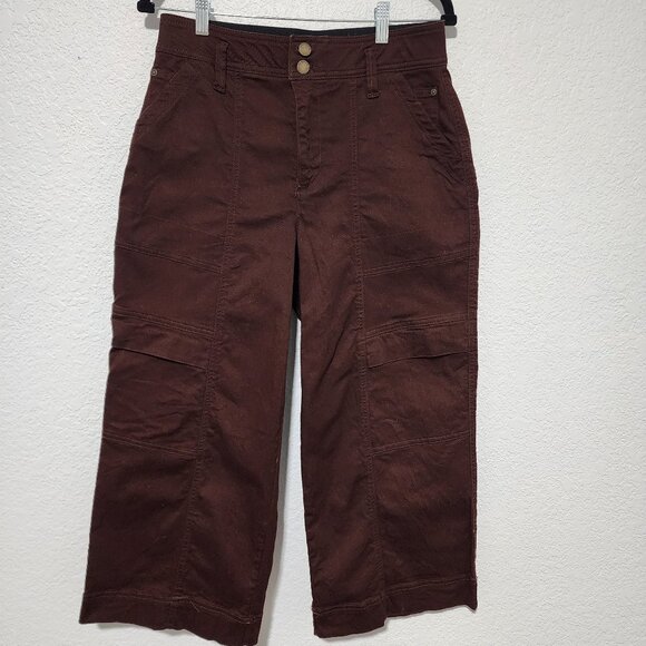 Democracy Pants - Democracy Cropped Cargo Pants Size 10 Brown Color